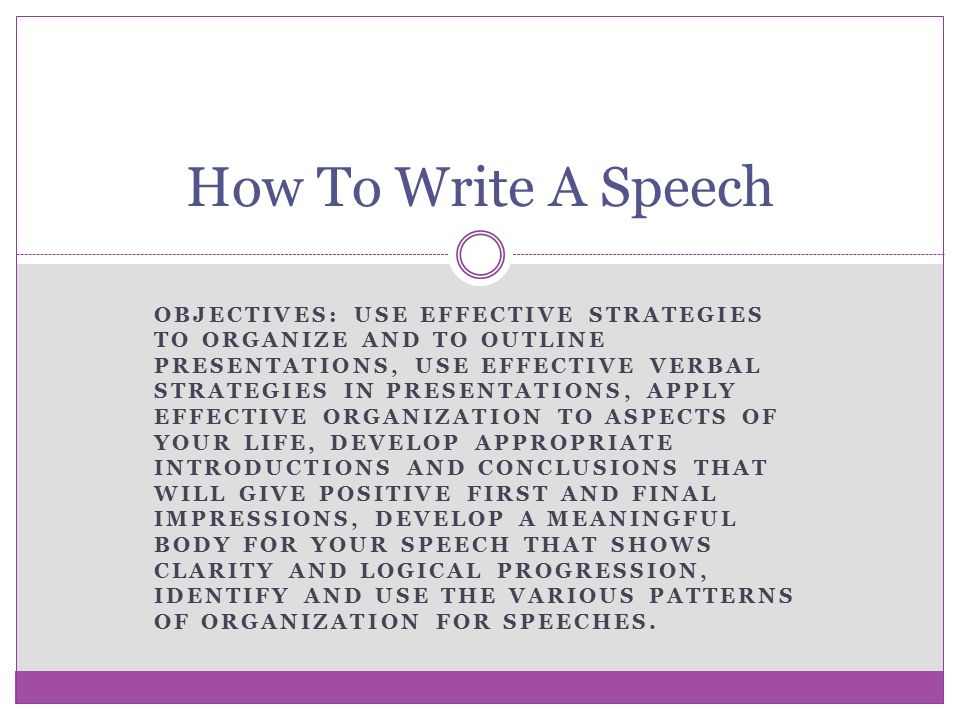 How to Write a Speech Summary